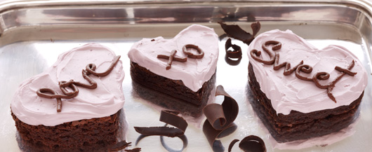Bake brownies in heart shapes!