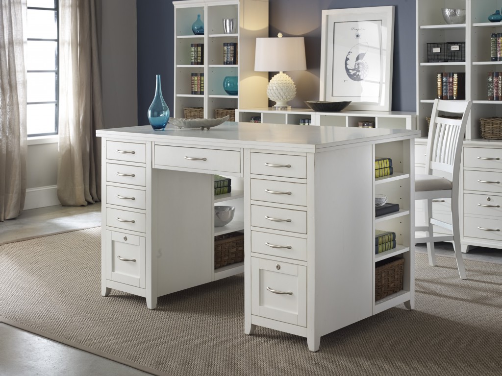 Tall Wendover desk in white finish