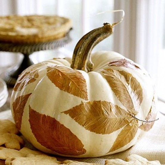 White-painted pumpkin is unexpected, sophisticated