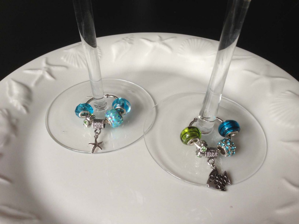 These coastal-inspired wineglass charms make a lovely gift any time of year.