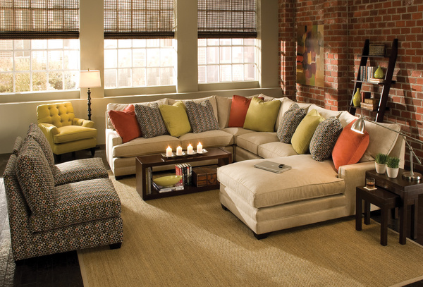 Margo sectional from Sam Moore is the perfect seating for the big game.