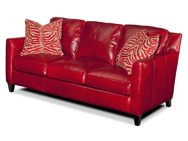 A glorious red sofa expresses confidence