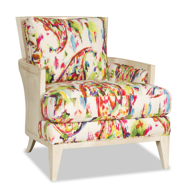 Arabella chair in watercolor fabric from Sam Moore