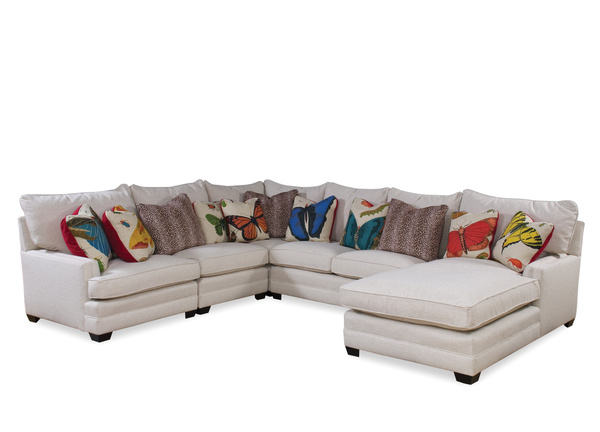 Butterfly pillows take flight on the Margo sectional