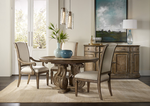 With artfully done inlays, scrolled marquetry and shapely silhouettes, Solana is as fresh as Springtime itself.