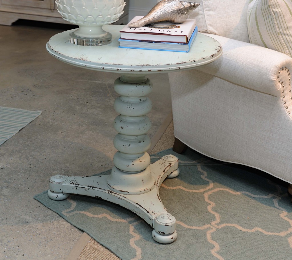 Delightfully blue accent table