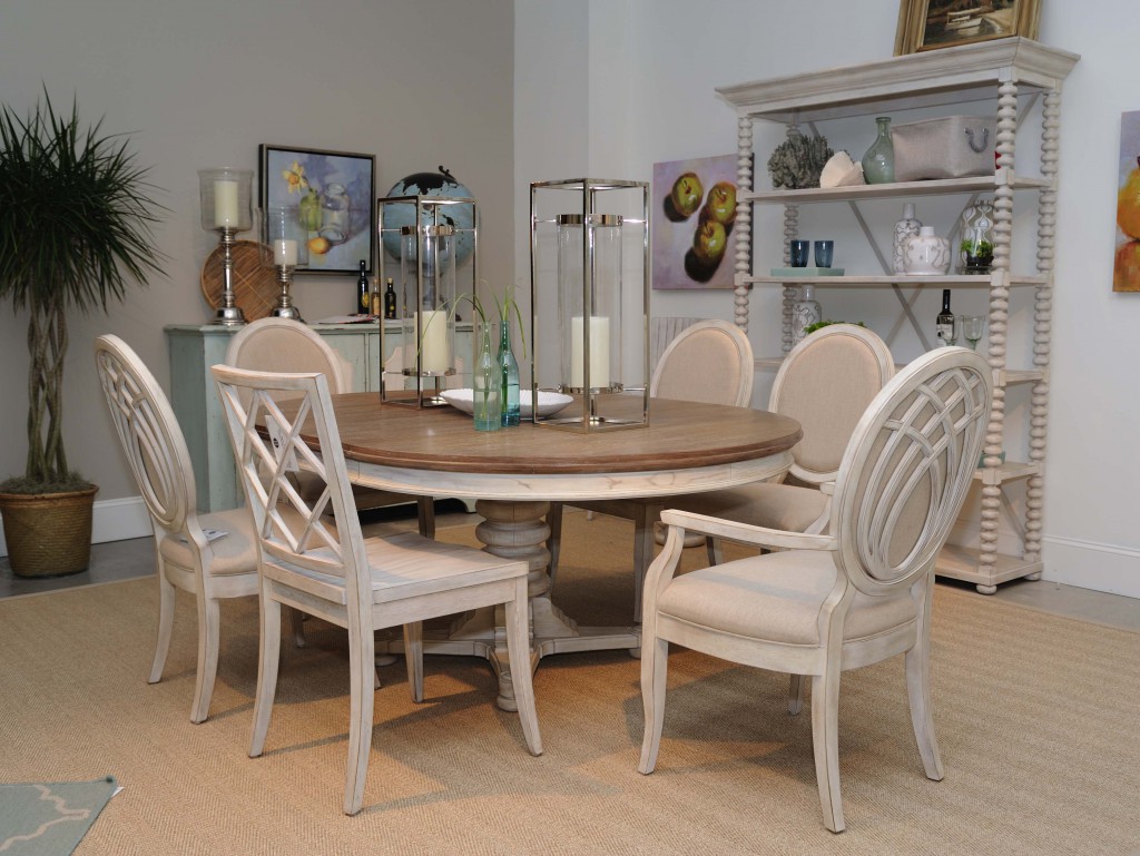 Oval dining table and cabinet