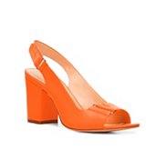 Trendy, comfortable block heels and cutting-edge orange color make these Calvin Klein heels all-day perfect. Imagine them with a dress in raspberry, cobalt or gray.