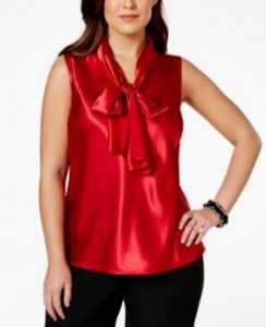 macys red blouses